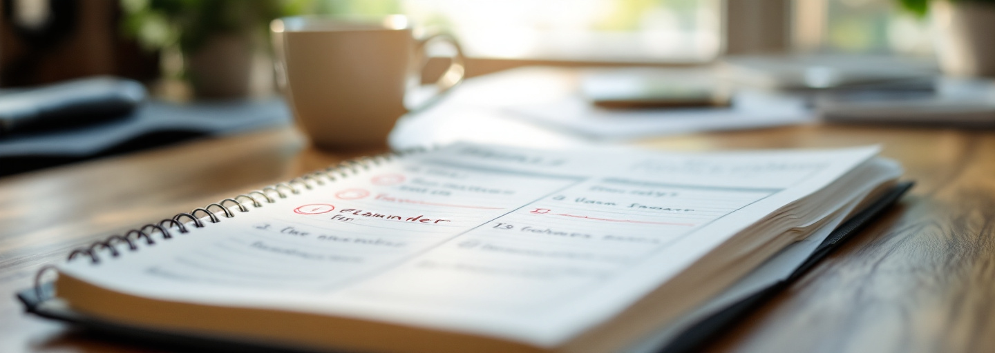 Daily planner with top tasks