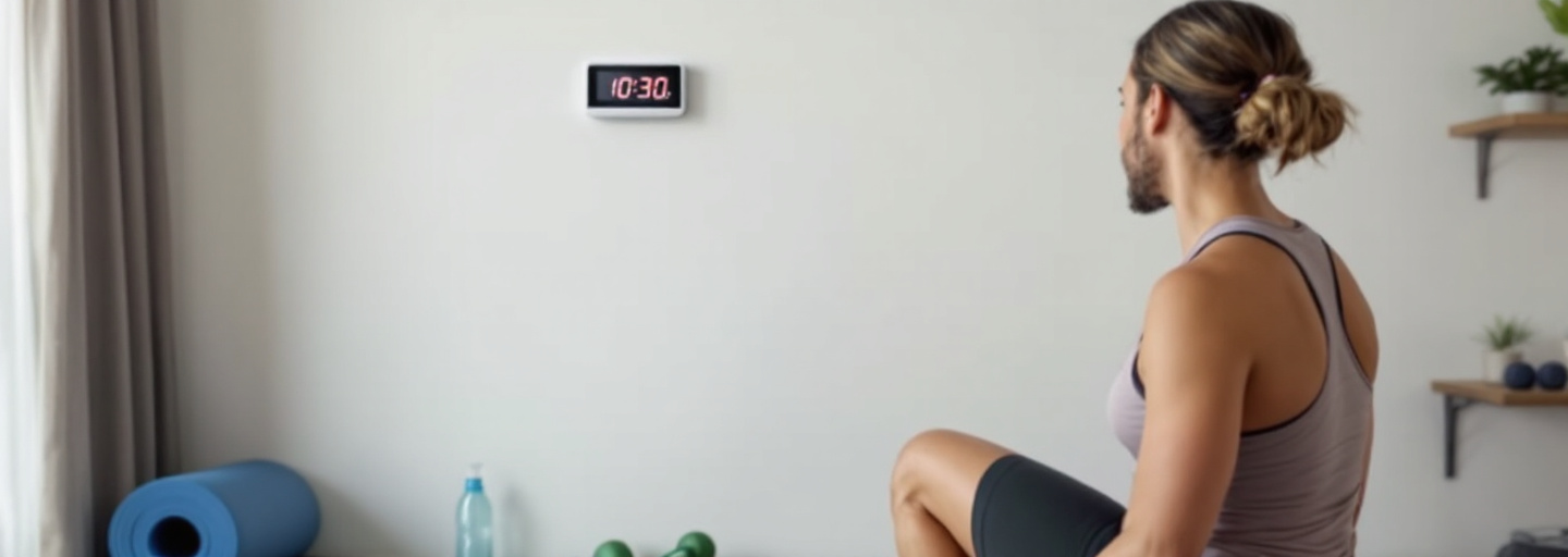 Person using workout timer