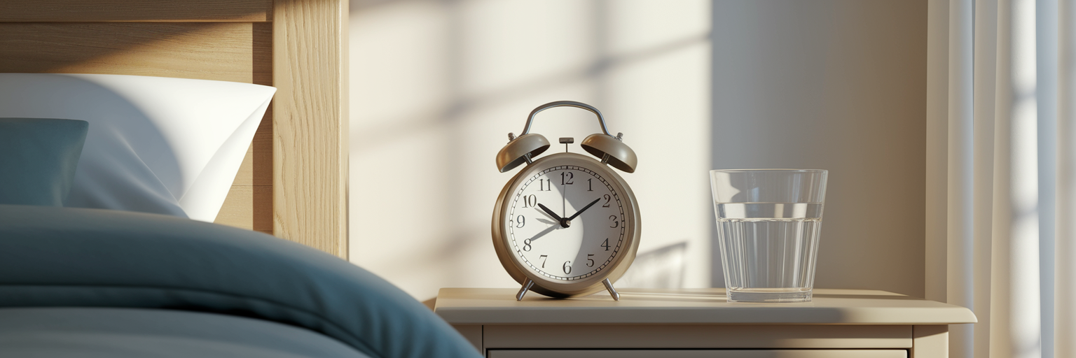 Alarm clock bedside morning routine