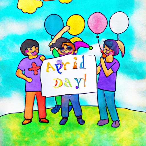 Children celebrating April Fool's Day