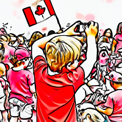 Children celebrating Canada Day