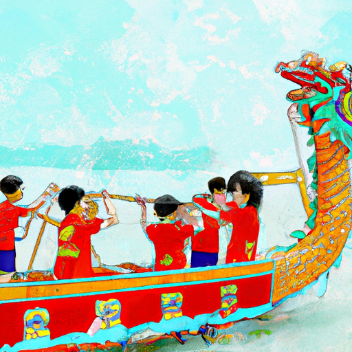 Children celebrating Dragon Boat Festival