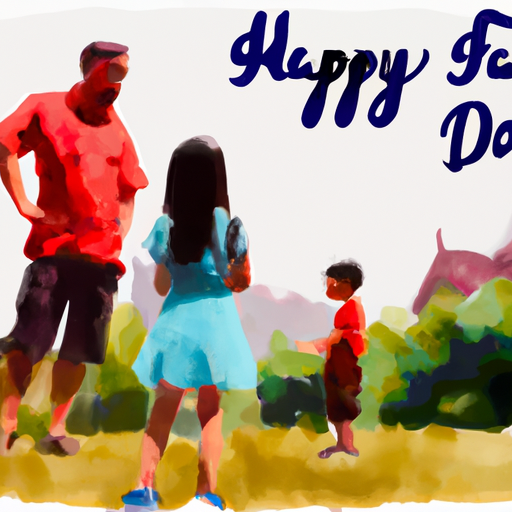 Children celebrating Father's Day