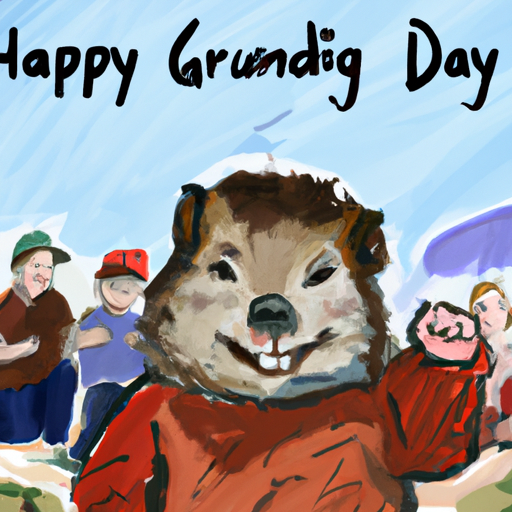 Children celebrating Groundhog Day