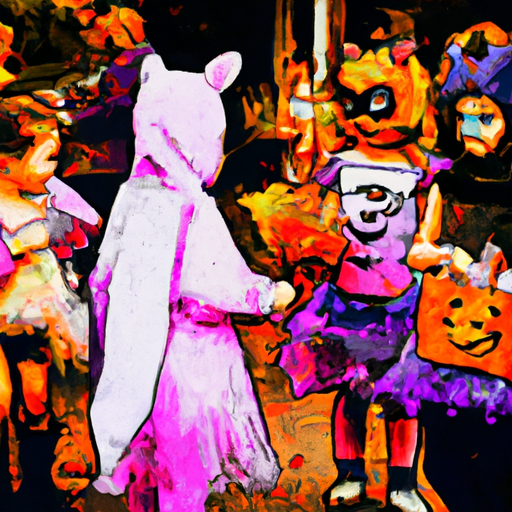 Children celebrating Halloween