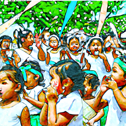 Children celebrating Islander Day