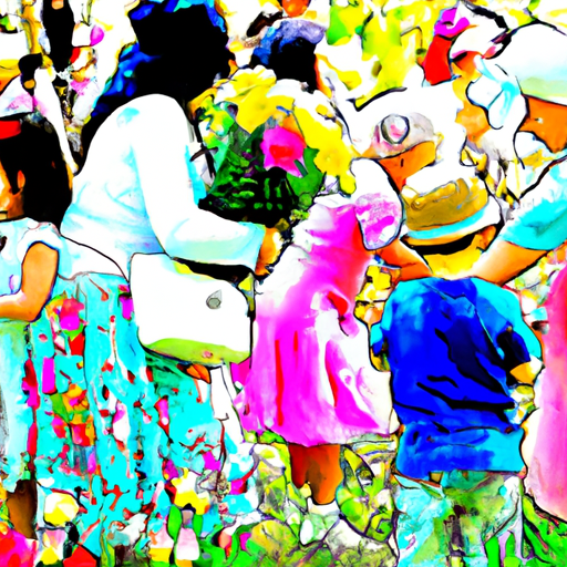 Children celebrating Mothering Sunday